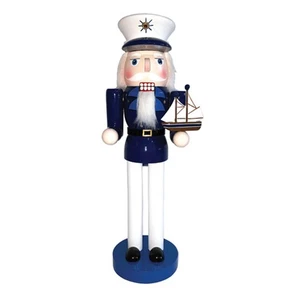 Captain of The Sea Nutcracker, 14" Tall, Blue/White - Bild 1 von 2