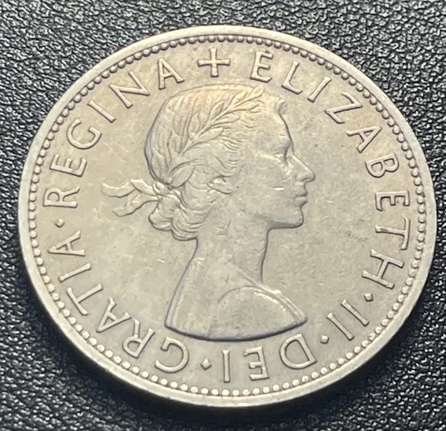 Britische Half Crown Münze Von 1961 - Zirkuliert & Authentisch, Perfekt Für Sammler