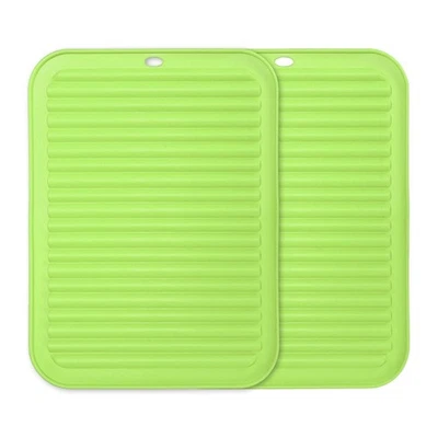 2 Piezas Remaches de Silicona para Ollas y Sartenes Calientes, Alfombrillas Resistentes al Calor 12x9", Verde Foto 1 de 4