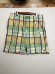 Polo Ralph Lauren Badeshorts Herren Large Grün Kariert Preppy XL - Bild 1 von 5
