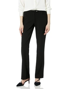 Neu mit Etikett Calvin Klein Lux Damenanzughose klassischer Passform gerades Bein, schwarz, 2 - Bild 1 von 1