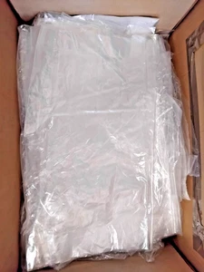 Box of New Clear Plastic Gusseted Dress Length Overbags - Picture 1 of 1
