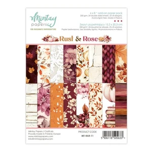 Mintay Rust & Rose 6" x"8 Zusatzpapier Block Muster Hintergrund Scrapbook Papier - Bild 1 von 1
