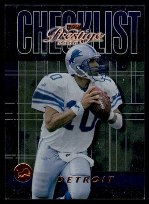 2000 Playoff Prestige Team Checklist #CL11 Charlie Batch Lions - Image 1 of 2