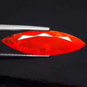 1.83 Ct Mesmerizing (21 x 6 mm) Marquise 100% Natural Orangy Red Fire Opal Gems - Picture 1 of 7