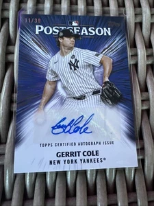 2025 Topps S2 Baseball Gerrit Cole Postseason Auto Black Yankees /10 - Bild 1 von 2