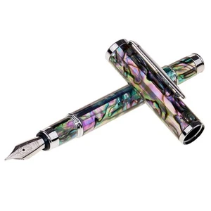 LACHIEVA LUX Abalone Shell Fountain Pen with German-Made Fine Nib – Smooth In... - Picture 1 of 7