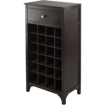 Winsome Ancona Modular 24 Bottle Wine Cabinet With Drawer - Image 1 of 4