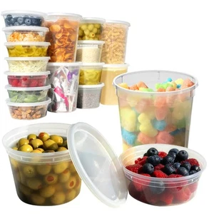 Food Storage Containers with Airtight Lids - Clear Plastic Food Storage Jars ... - Picture 1 of 8