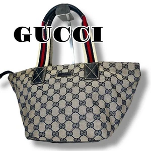 Gucci Sherry Line Gg Canvas Tote Bag Navy m2_0615 - Picture 1 of 10