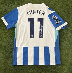Minteh signed 25/26 Brighton Home shirt - Picture 1 of 1