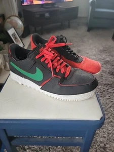 Nike Air Force 1 Low Black Chile Red Rare Mens 9.5 UK DD2429-001 Customizable - Picture 1 of 14