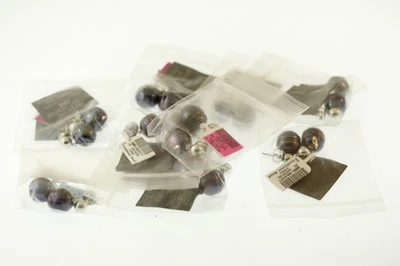 LOT of 10 - HONORA Sterling 11-12mm Genuine Peacock Purple Pearl Dangle Earrings - Image 1 of 4