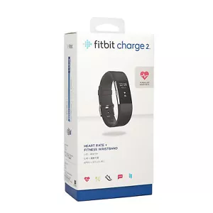 Fitbit Charge 2 HR Heart Rate Monitor Fitness Wristband Tracker -Black Large - Bild 1 von 7