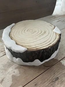 Zielscheibe Bullseye Spielplatz Holzimitat Baumstamm Schnee Kuchen Ständer Cupcake Hochzeit Bauernhof - Bild 1 von 12
