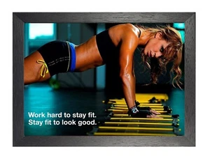 Motivational 151 Work Hard Body Gym Inspiration Bestimmung Zitat Poster - Bild 1 von 3