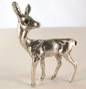Miniatur Silberfigur Reh "Bambi" Handarbeit 800er Silber 3,5 x 3 - Bild 1 von 5