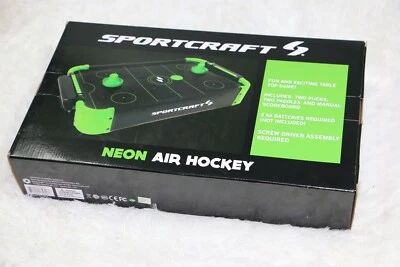 Sportcraft Table Top Neon Air Hockey 22.4in x 12in x3.3in Two Paddles..BRAND NEW - Image 1 of 4