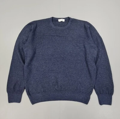 Gran Sasso Womens Jumper Blue 48 Large Wool Cashmere Soft Knitted Crew Pullover - Image 1 of 4