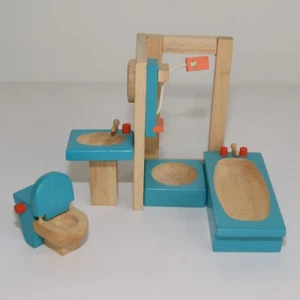 PLAN TOYS WOODEEN BATHROOM  7308 -BOXED - Picture 1 of 7
