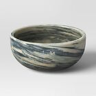 Swirled Marble Clay Low Bowl - Threshold