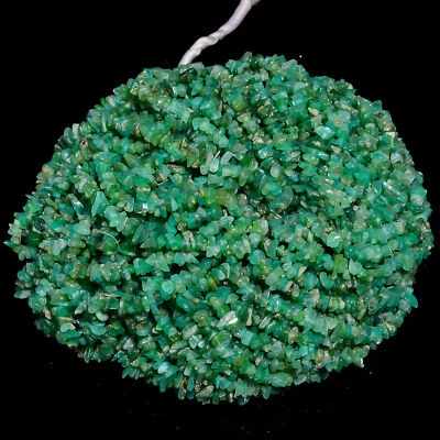 Piedras preciosas de crisoprasa natural forma elegante cuentas sin cortar 4x3 7x4 mm hilo 34" GB556 Foto 1 de 2