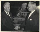 1955 Press Photo President Of The University Of Houston Ad Bruce Shakes Hands