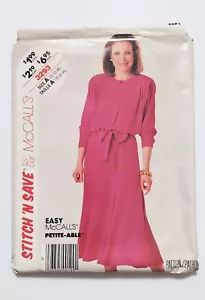 Stitch n Save By McCall's Pattern 3293 Dress Tie Belt Sz 10 12 14 A Cut - Picture 1 of 5