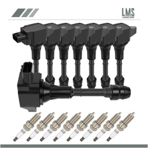 For Nissan NV 2500 Pathfinder Infiniti QX56 5.6L 8* Ignition Coil & Spark Plug - Picture 1 of 11