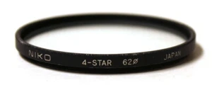 Lente de filtro de pantalla cruzada NIKO 4 Point Star 62 mm Japón - Imagen 1 de 3