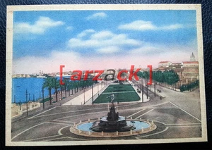 MESSINA old postcard first color FOUNTAIN NETTUNO and VIA GARIBALDI - Picture 1 of 1