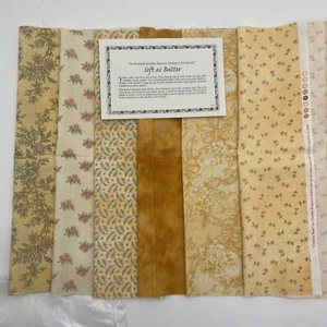 Keepsake Quilting Medley of the Month "Soft as Butter" Yellow 6 fat Quarters - Picture 1 of 11