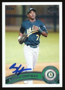 2011 Topps Pro Debut AARON SHIPMAN Signed Card autograph AUTO A'S ATHLETICS