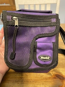 Vintage 90s Mudd Purple Shiny Crossbody Bag Purse Satchel Y2K - Picture 1 of 16