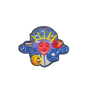 Parche Espacio Mujer niño niña Termoadhesivo Calor Plancha Ropa azul espacio - Bild 1 von 2