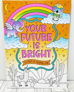 Teen Tween Coloring Book Your Future Is Bright Positive Messages Stocking Gift - Picture 1 of 5
