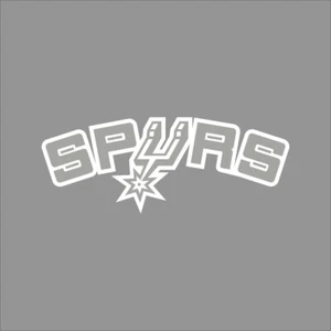 San Antonio Spurs #3 NBA Team Logo 1 Color Vinyl Decal Car Window Wall - Picture 1 of 7
