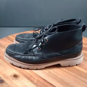 Cole Haan Mens Sz 8.5 M Black Leather Kiltie Chukka Boots Style C36313 - Picture 1 of 17