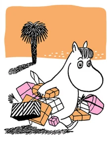 Moomin Letterpressed Greeting Card Snorkmaiden Has Been Shopping - Picture 1 of 1