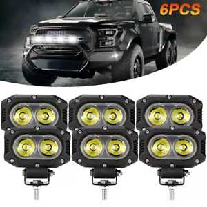 6x 4" LED Work Light Bar Spot Lamp Offroad 4X4 Truck Super Bright White 6000K - Picture 1 of 19