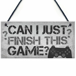 Hanging Gamer Sign Boys Bedroom Decor Boys Bedroom Wall Art Novelty Gamer Gift - Picture 1 of 9