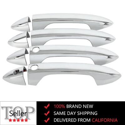 Cubierta de manija de puerta delantera trasera izquierda derecha cromada para Honda Pilot 2016-2020 Foto 1 de 4