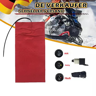 12V Motorrad Sitz Heizung Pad Heizgerät Heizkissen mit Schalter für ATV Roller - Bild 1 von 4