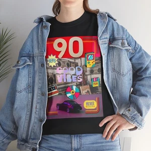 90s 80s Vibes Retro T-Shirt, Vintage Cassette Tee, Y2K Shirt, Good Vibes Shirt - Bild 1 von 25