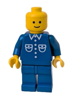 Lego Minifigure City Blue Shirt Six Buttons BUTTONS BUT016 Mini Figure - Image 1 of 4