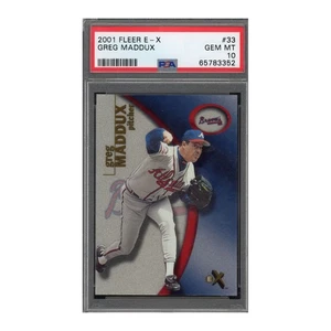 2001 Fleer E-X #33 Greg Maddux PSA 10 gem mt mint braves hof pop 16 - Picture 1 of 2