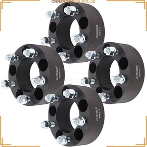 4 pcs 2'' 5x4.5 to 5x4.5 1/2*20 Studs Wheel Spacers For Ford Mustang Taurus - Picture 1 of 11