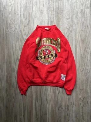 Vintage San Francisco 49ers Crewneck Nutmeg USA Sweatshirt M/L 90s Football Red - Image 1 of 4