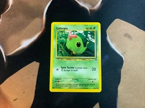 Caterpie Neo Discovery 53/75 Unlimited Pokémon Card Moderate Play Raw - Picture 1 of 3