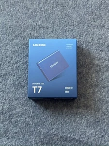 SAMSUNG T7 Portable 1TB SSD - Blue - Photo 1/2